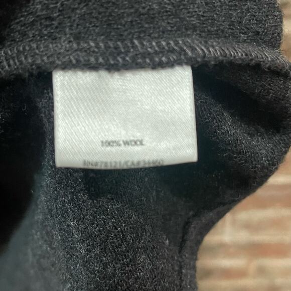 Eileen Fisher Charcoal Ballet Neck Wool Dress Size XL - Picture 4 of 5